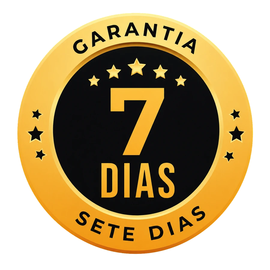 Selo dourado de garantia de 7 dias