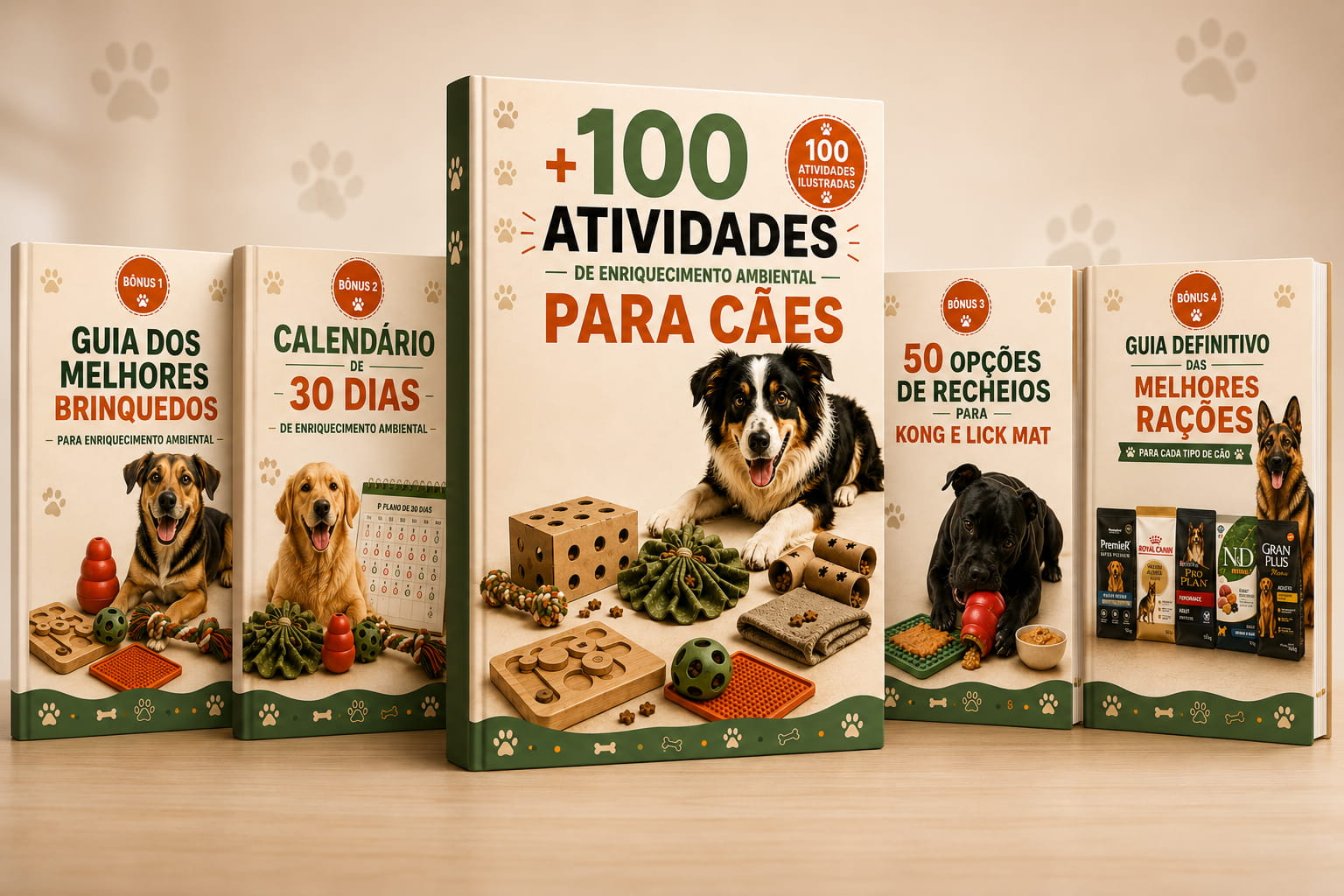 Plano completo com mais de 100 atividades e quatro bônus para cães